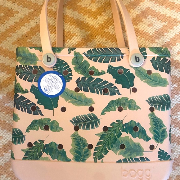 NWT Baby Bogg Bag Palm Leaf Print Limited Edition Small Tote